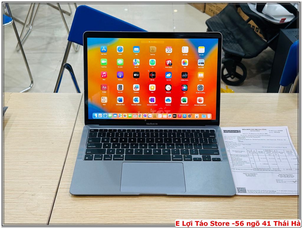 E pass Macbook Air M1 8/256GB lấy cellphone 19.11