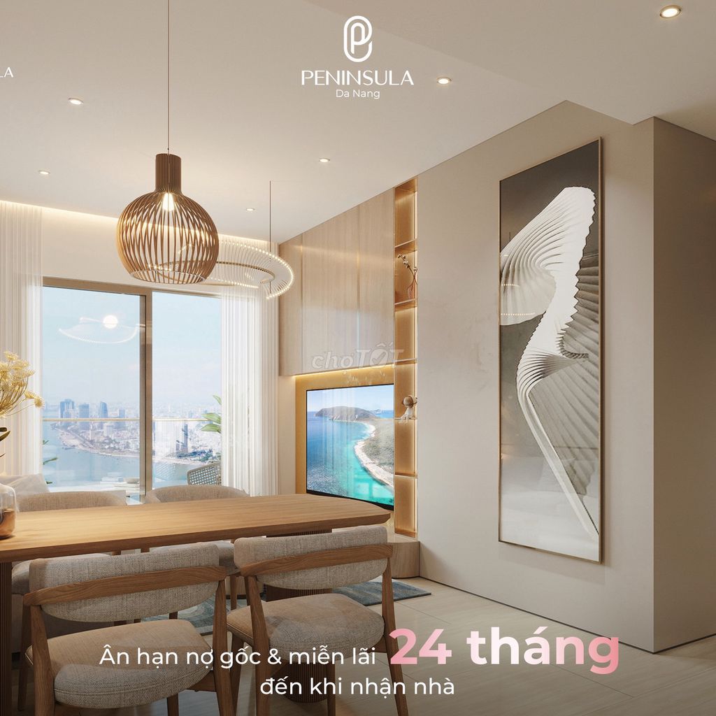 Трансфер квартиры с 2 спальнями на 15 этаже с видом на реку в проекте Peninsula Da Nang