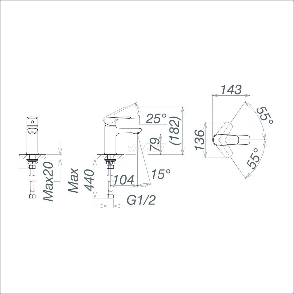 Vòi chậu rửa mặt Viglacera VG132.2. Mua bán Thiết bị vệ sinh, nhà tắm tại Thành phố Thủ Dầu Một Bình Dương được đăng bởi Minh Hoàng hình 1