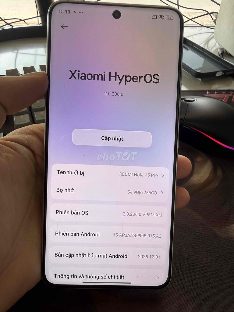Xiaomi Redmi Note 15 Pro 8GB/256GB Vàng. Mua bán Điện thoại tại Huyện Đức Hòa Long An được đăng bởi Hải hình 1