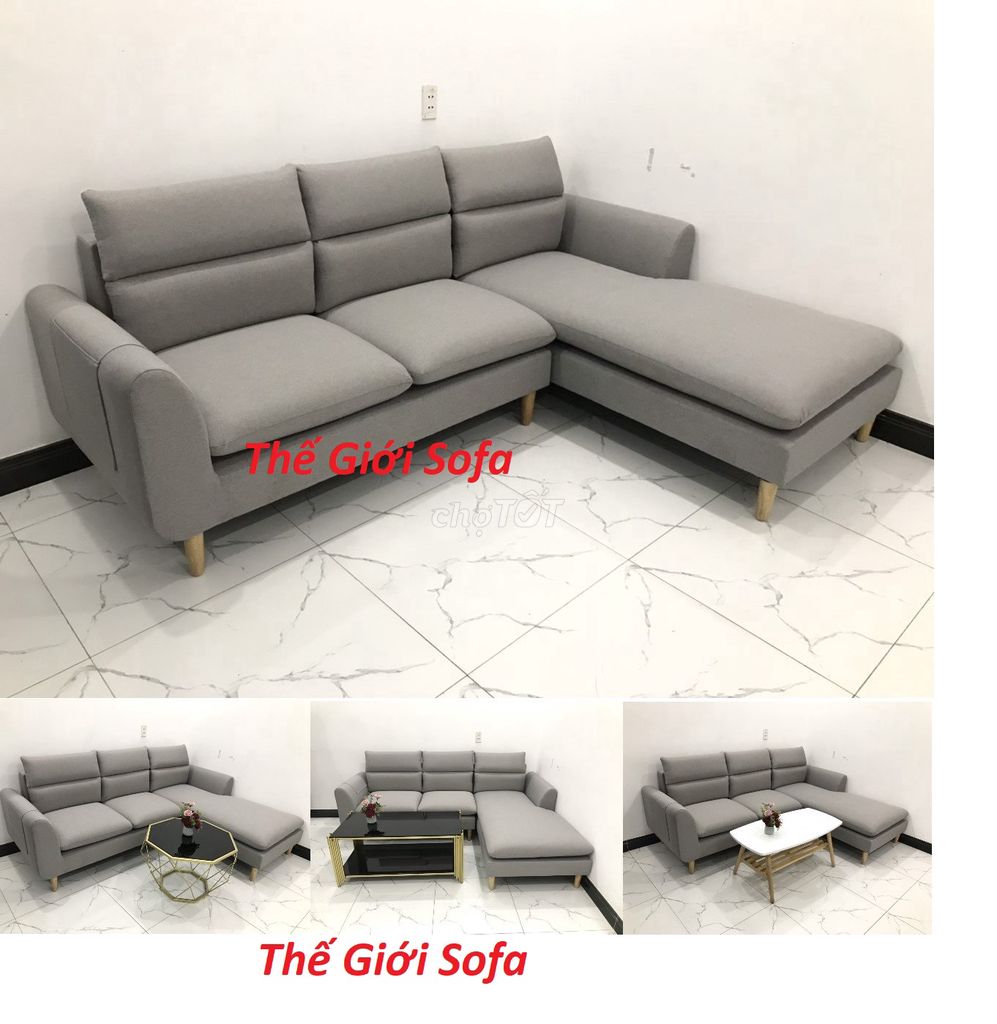 Bộ ghế sofa góc L màu xám dài 2m2 ở Hồ Chí Minh