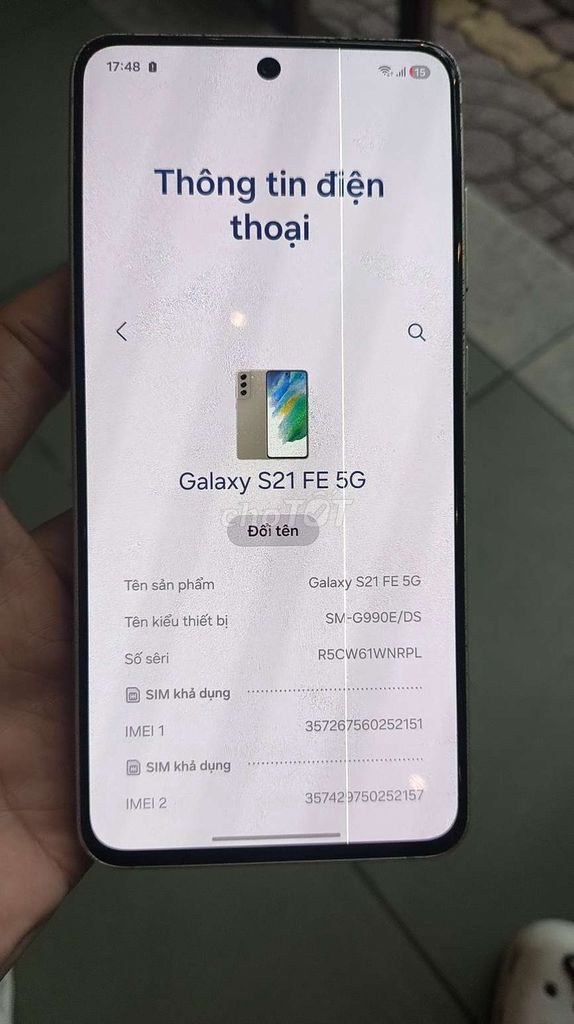 Samsung Galaxy S21 FE 5G Xám 1 sọc. Mua bán Điện thoại tại Quận 12 Tp Hồ Chí Minh được đăng bởi Nguyễn hoàng minh hình 1