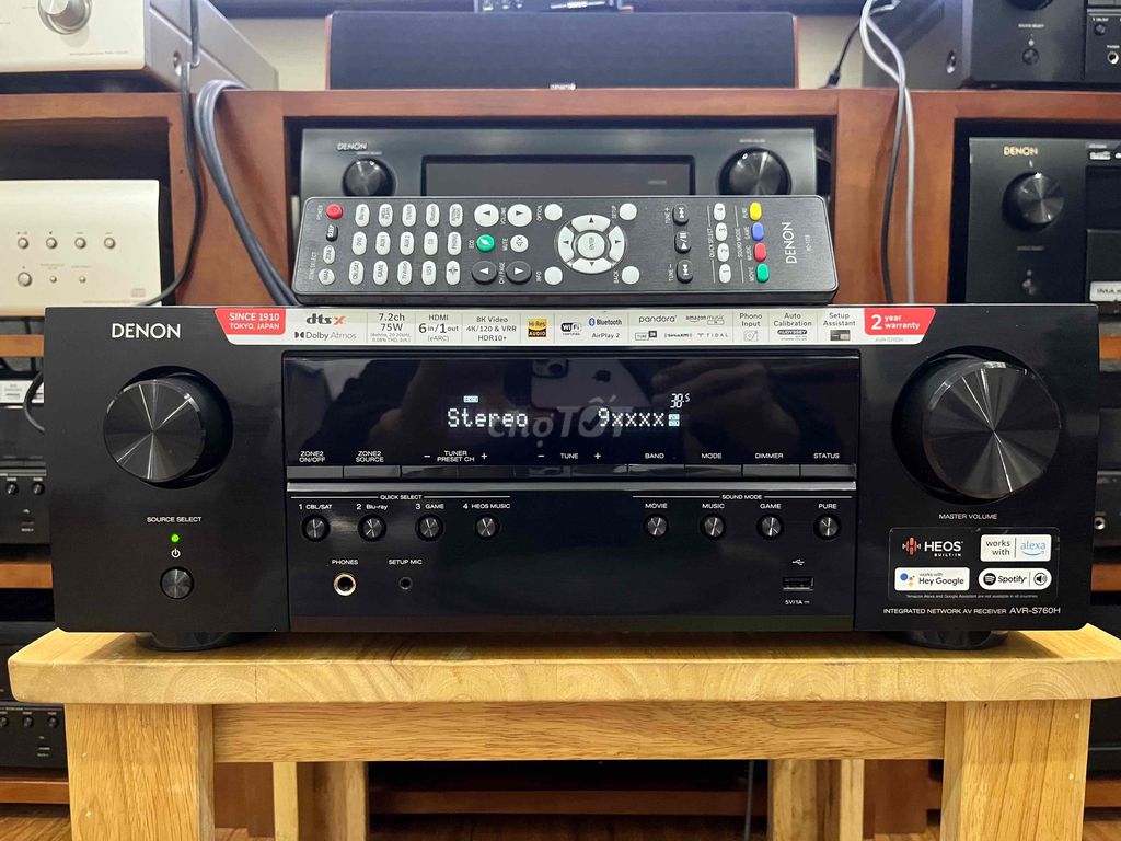 Bán Amply 7.2 Denon AVR-S760H điện 110V-400W tiêu