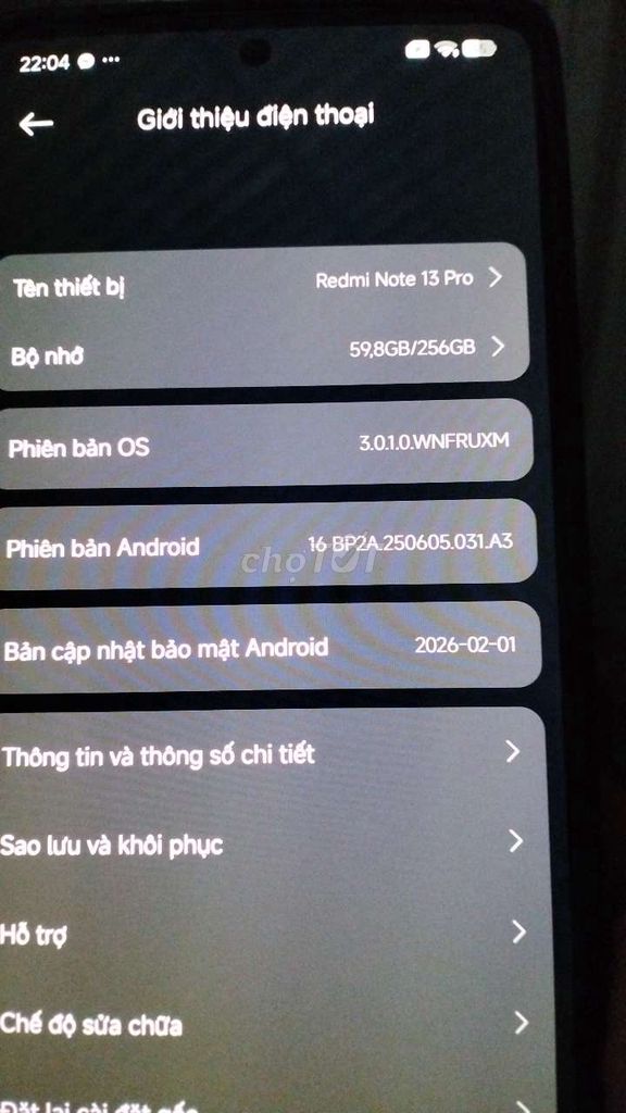 Xiaomi Redmi Note 13 Pro 256GB Xanh. Mua bán Điện thoại tại Huyện Cái Nước Cà Mau được đăng bởi Nguyễn Minh hình 1