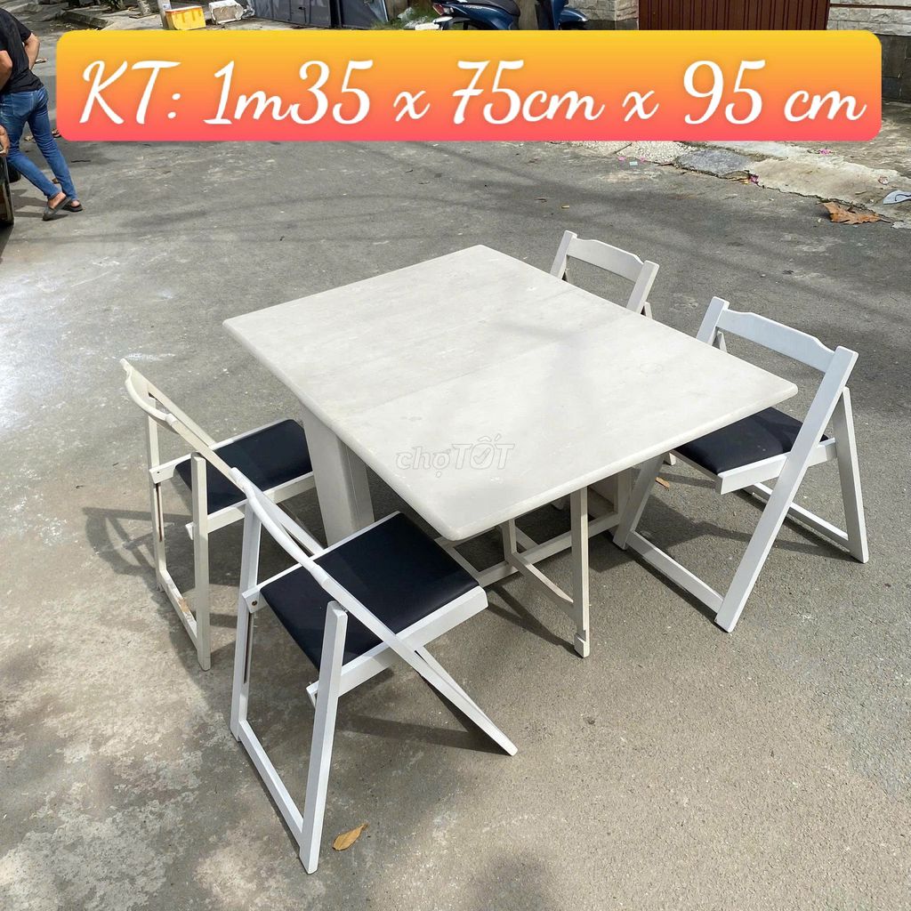Thanh lý bộ bàn ăn 4 ghế giá rẻ. Mua bán Bàn ghế tại Quận Bình Thạnh Tp Hồ Chí Minh được đăng bởi Chợ nội thất Cũ TP HCM hình 2