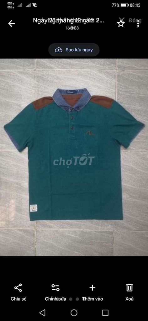 Áo polo Evisu Jeans ClassicSlin Xanh Vin form M. Mua bán Quần áo tại Quận Gò Vấp Tp Hồ Chí Minh được đăng bởi LinhVo2handsShop hình 1