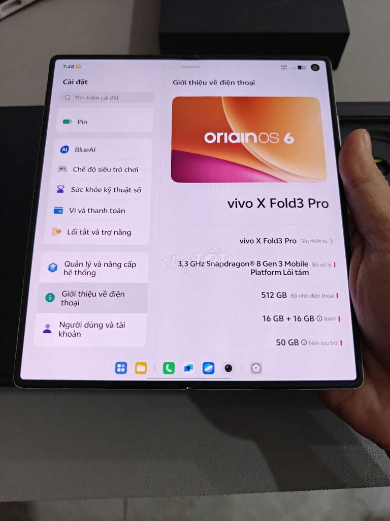 Vivo X Fold 3 Pro 16GB/512GB có GL. Mua bán Điện thoại tại Thành phố Thủ Đức Tp Hồ Chí Minh được đăng bởi AVG Mobile hình 1