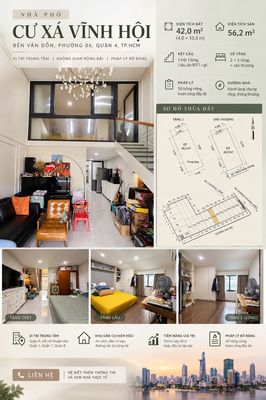 Apartment 42 m² · 2 bed · Đường Khánh Hội