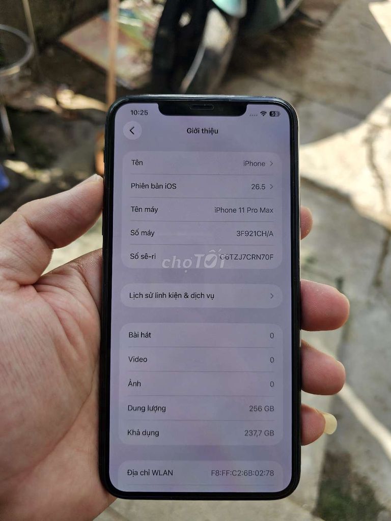 Apple iPhone 11 Pro Max 256GB quốc tế icloud sạch. Mua bán Điện thoại tại Quận 5 Tp Hồ Chí Minh được đăng bởi ManhQuynh hình 1