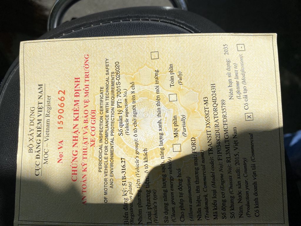 Ford Transit 2015  - 195000 km. Mua bán Ô tô tại Huyện Hóc Môn Tp Hồ Chí Minh được đăng bởi Chú đình  hình 11