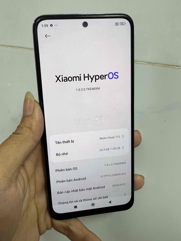 Xiaomi Redmi Note 11S 128GB Xanh. Mua bán Điện thoại tại Thành phố Tân An Long An được đăng bởi mua xin alo no SMS hình 1
