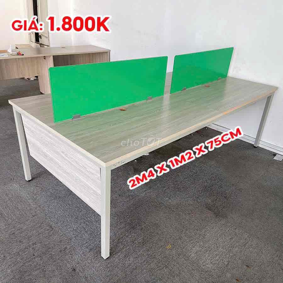 thanh lý bàn làm việc 2m4x1m2