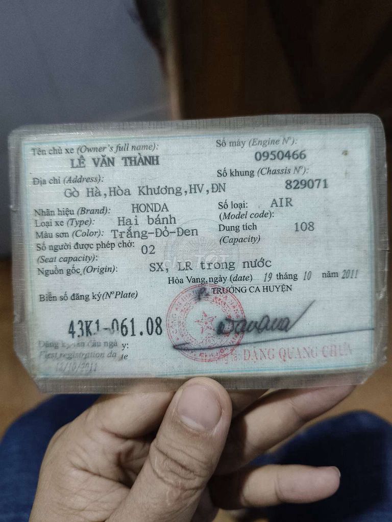 Honda Air Blade 2011 108cc Trắng-Đỏ-Đen. Mua bán Xe máy tại Huyện Hòa Vang Đà Nẵng được đăng bởi Châu Thương hình 9