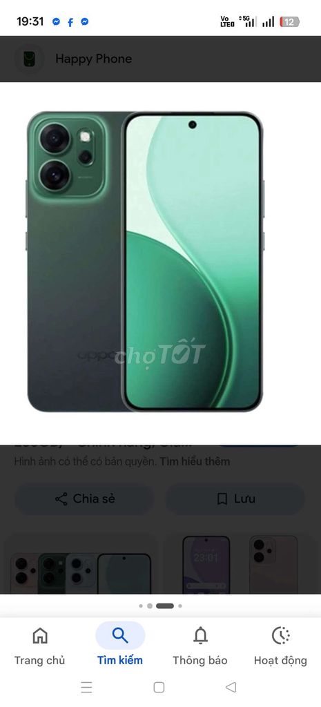 Oppo 14f 256GB Xanh lá. Mua bán Điện thoại tại Quận Liên Chiểu Đà Nẵng được đăng bởi Công Lực hình 1