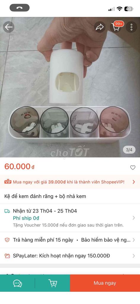 Bộ nhả kem đánh răng nhựa trắng. Mua bán Thiết bị vệ sinh, nhà tắm tại Quận Hai Bà Trưng Hà Nội được đăng bởi Nguyễn Thuỳ Linh hình 1