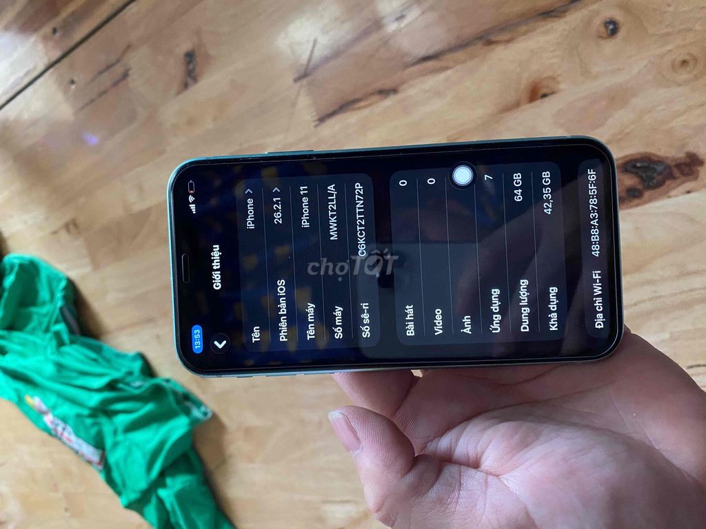 Apple iPhone 11 64GB Xanh lá. Mua bán Điện thoại tại Huyện Bình Chánh Tp Hồ Chí Minh được đăng bởi Hoang Huy hình 1