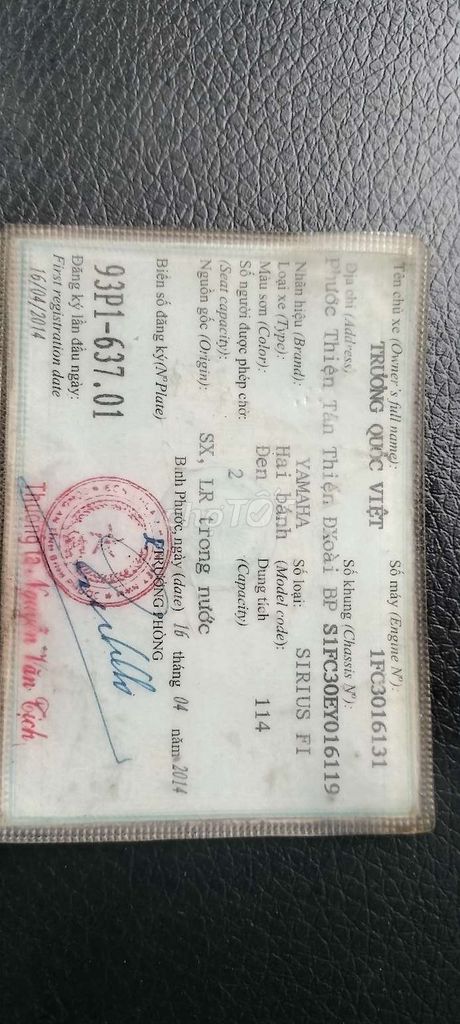 Yamaha Sirius FI 2014 Đen. Mua bán Xe máy tại Huyện Châu Thành An Giang được đăng bởi Truong cong vu hình 7