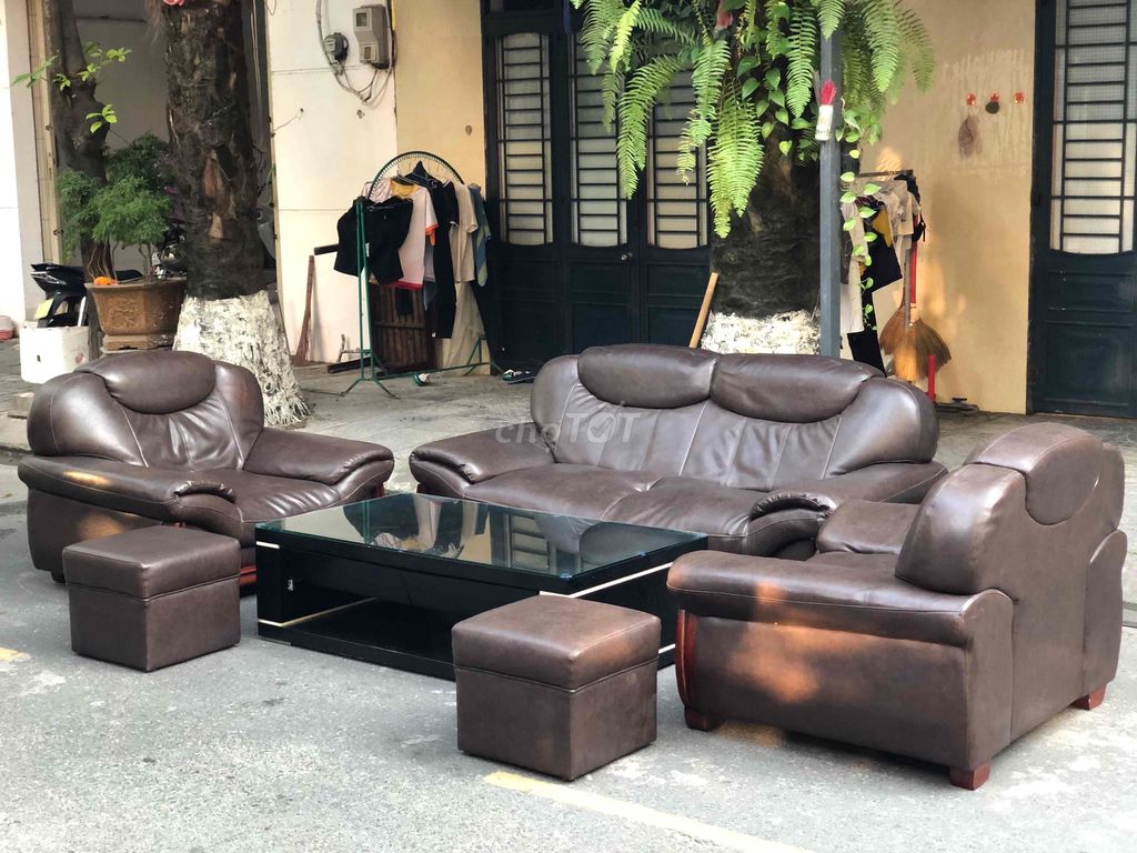 BỘ SOFA DA BÒ Ý HÀNG NHẬP KHẨU. Mua bán Bàn ghế tại Quận Thanh Khê Đà Nẵng được đăng bởi Huyền Anh  hình 1