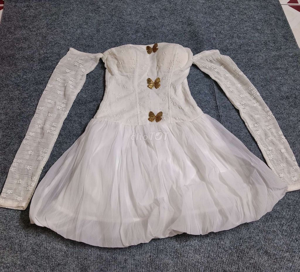 Đầm body Nữ Ren, Voan Trắng Trễ vai Size S, M. Mua bán Quần áo tại Quận 4 Tp Hồ Chí Minh được đăng bởi Shop đồ Cute hình 1