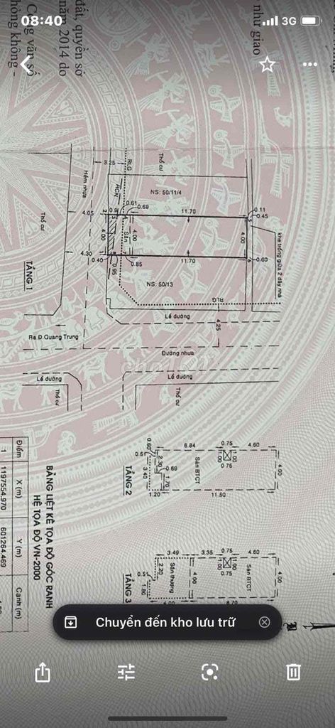 BÁN NHÀ CHÍNH CHỦ HẺM XE HƠI THÔNG ĐC: 50/11/2 QUANG TRUNG,p10,GV