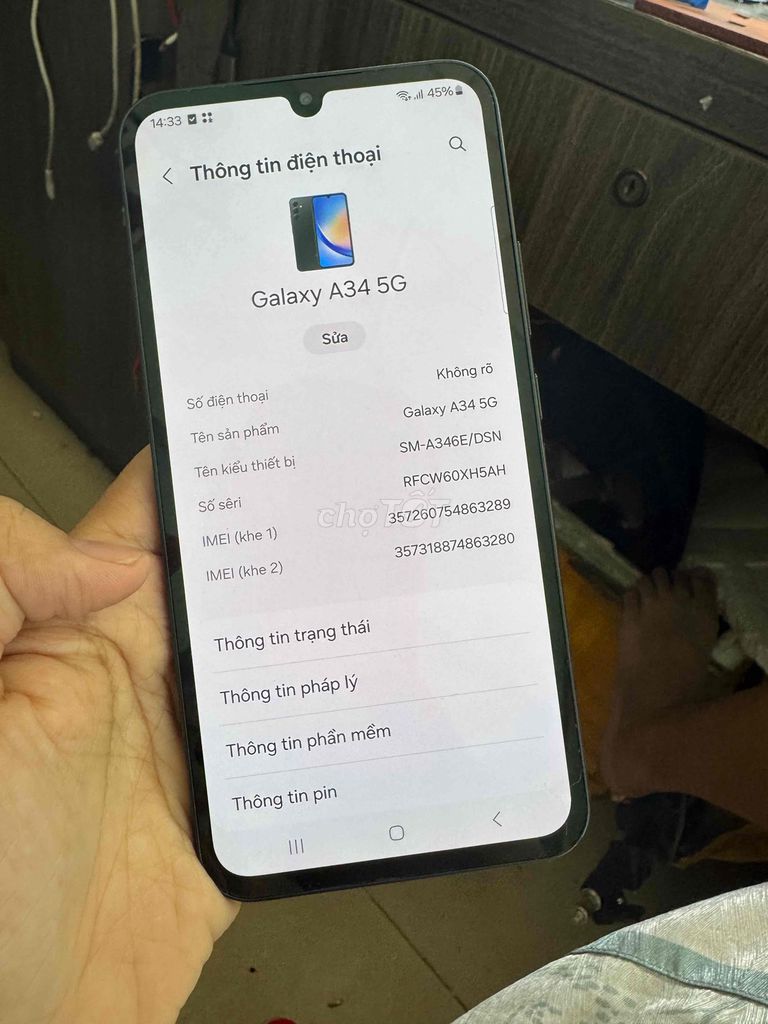 Samsung Galaxy A34 5G 128GB Đen. Mua bán Điện thoại tại Quận Liên Chiểu Đà Nẵng được đăng bởi Châu Trương hình 1