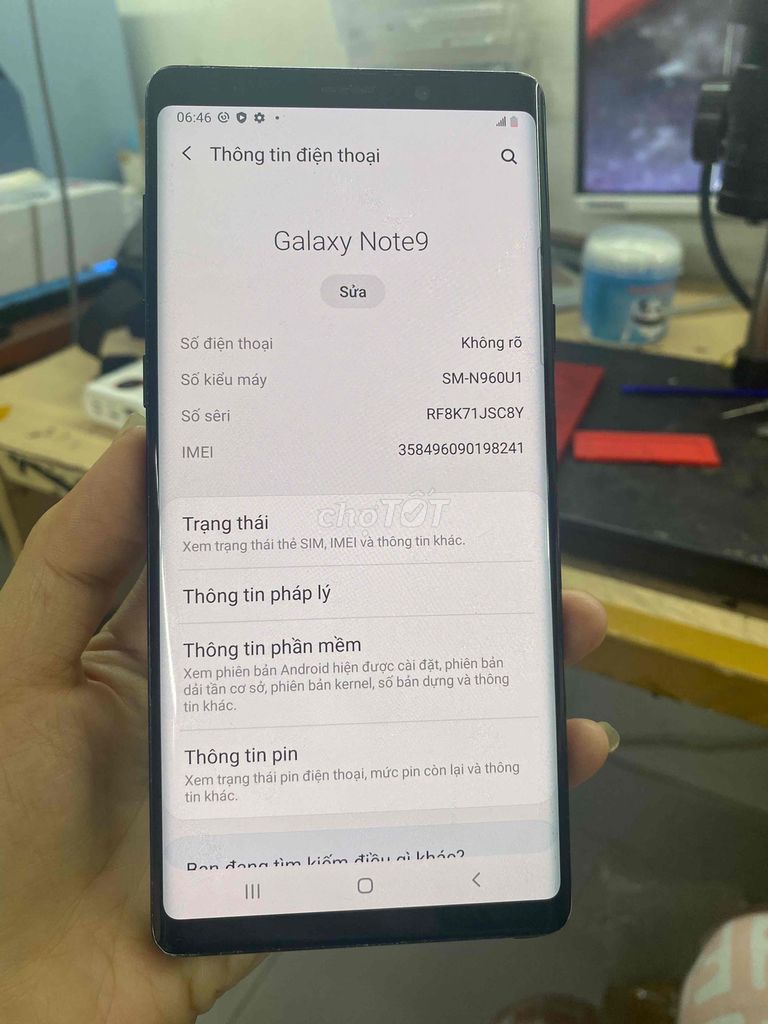Samsung Galaxy Note 9 128GB Đen Mỹ. Mua bán Điện thoại tại Quận Tân Phú Tp Hồ Chí Minh được đăng bởi Minh Khang Sài gòn MoBILE hình 1