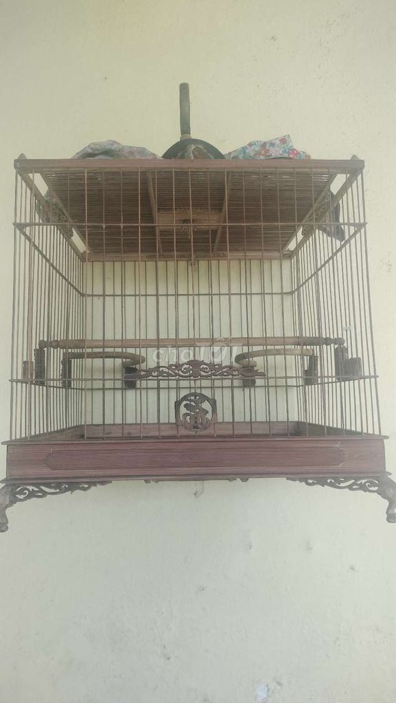 Lồng chim tre gỗ màu Nâu. Mua bán Chim tại Quận Cẩm Lệ Đà Nẵng được đăng bởi nguyen  hình 1