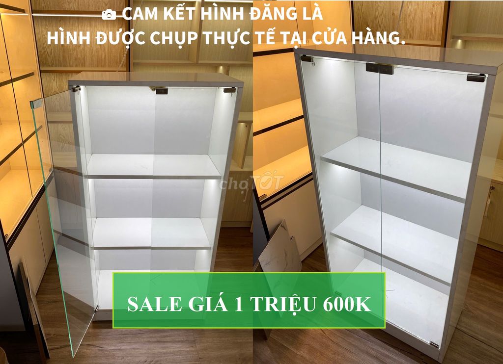 XẢ KHO MẪU TỦ TRƯNG BÀY 60X120X30CM MÀU TRẮNG . Mua bán Tủ, kệ gia đình tại Quận 12 Tp Hồ Chí Minh được đăng bởi XƯỞNG THI CÔNG NỘI THẤT TẠI TPHCM hình 1