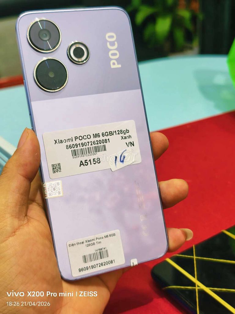 Xiaomi POCO M6 6GB/128GB Xanh. Mua bán Điện thoại tại Quận Tân Bình Tp Hồ Chí Minh được đăng bởi Táo Bán Lổ hình 1