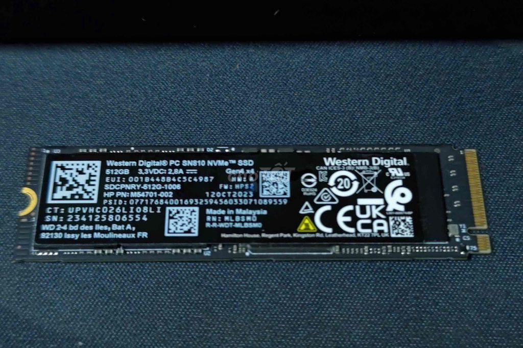 SSD M2 NVMe Gen4x4 Western SN810 512GB có DRam đệm