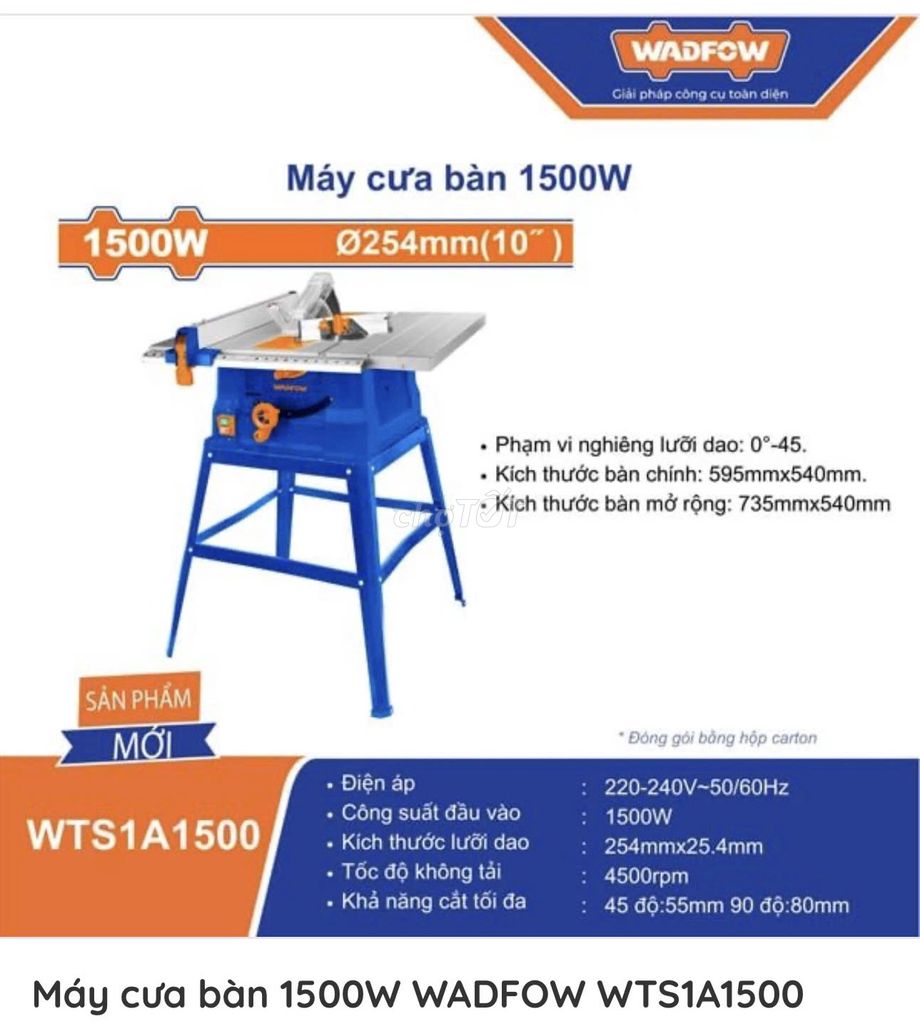 Máy cưa bàn WADFOW WTS1A1500 1500W Xanh. Mua bán Đồ chuyên dụng, Giống nuôi trồng tại Thành phố Thủ Đức Tp Hồ Chí Minh được đăng bởi art vũ hình 1