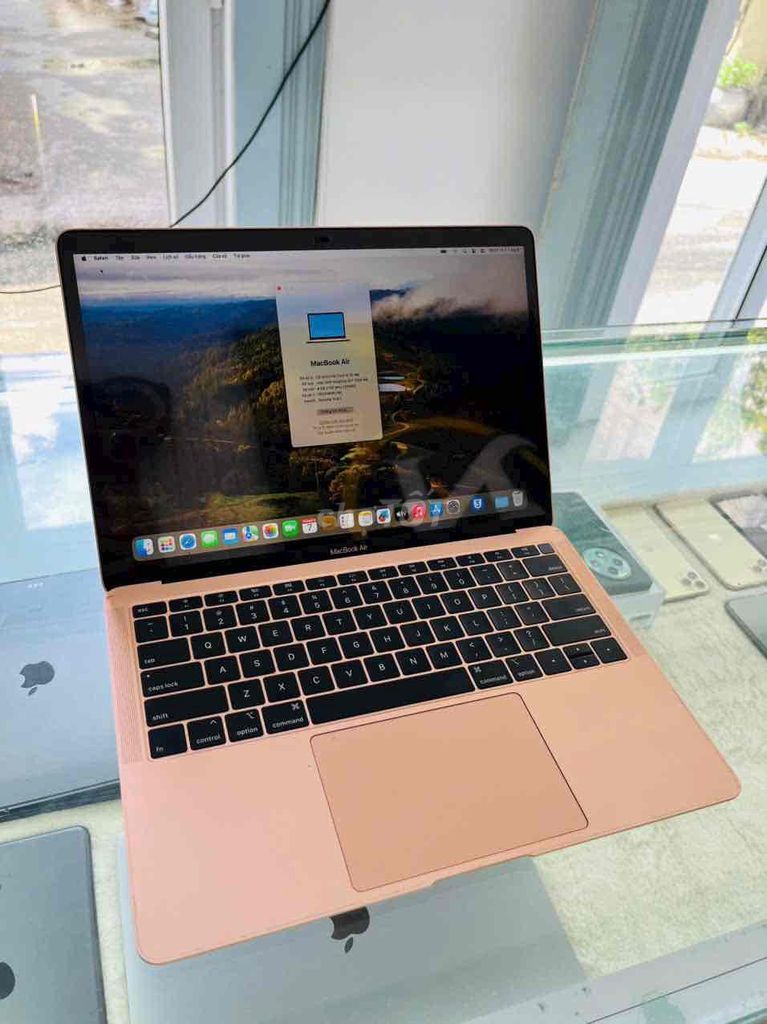 Macbook Air 2019 rose nguyên zin đẹp kengpinzin95%