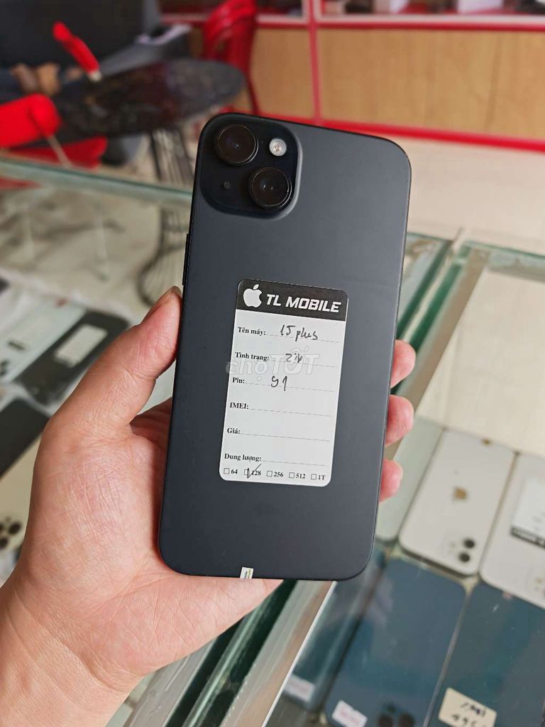 Apple iPhone 15 Plus 128GB Đen 91%. Mua bán Điện thoại tại Huyện Ý Yên Nam Định được đăng bởi TL shop hình 1