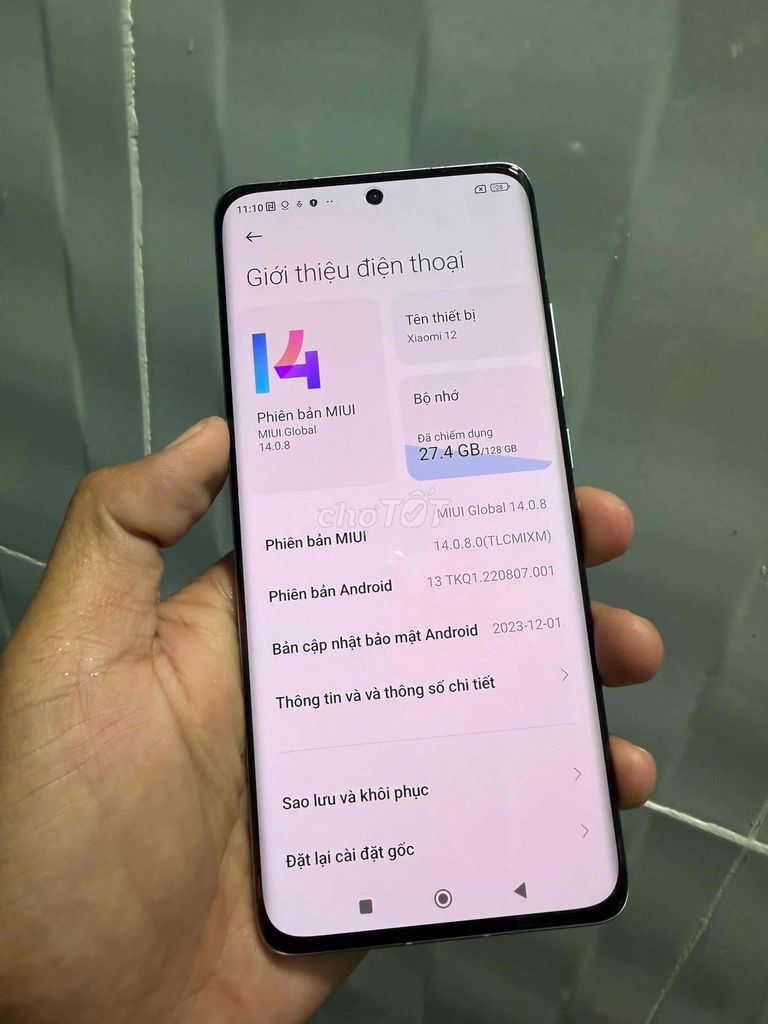 xiaomi 12. Mua bán Điện thoại tại Thành phố Tây Ninh Tây Ninh được đăng bởi cầm đồ  hình 1
