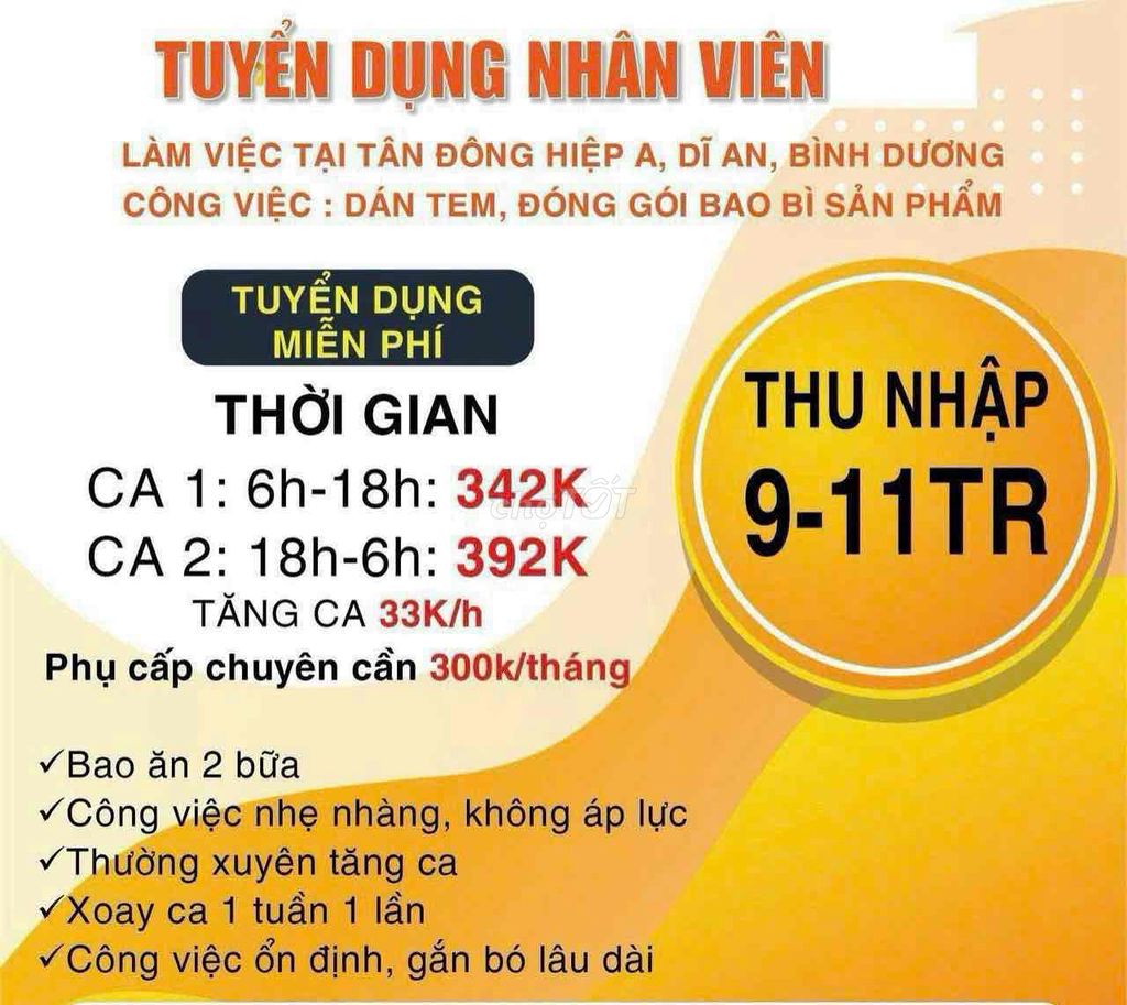 TUYỂN BỔ SUNG LĐPT NAM BỎ LY, BỎ TEM MÌ LY