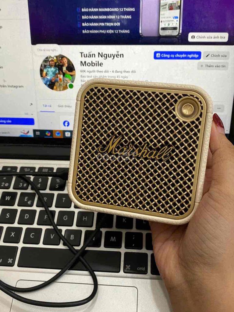 Loa Bluetooth Marshall Willen II Kem Đã sử dụng. Mua bán Tivi, Âm thanh tại Quận 3 Tp Hồ Chí Minh được đăng bởi Tuấn Nguyễn hình 1