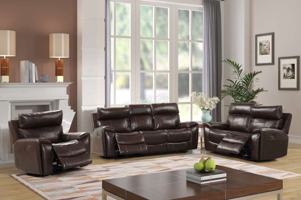 Sofa thư giãn chỉnh điện da bò