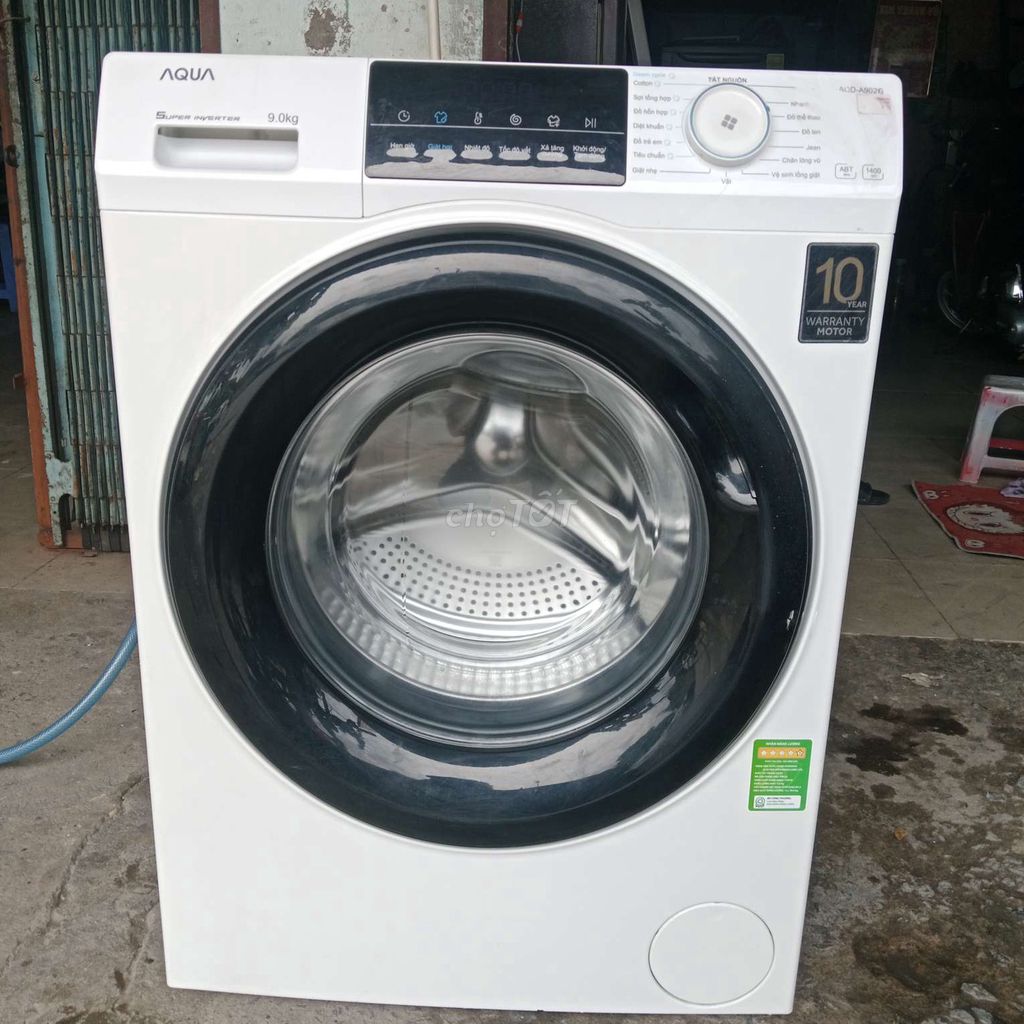 Máy giặt Aqua AQD-A900G 9.0kg cửa trước Trắng. Mua bán Máy giặt tại Thành phố Dĩ An Bình Dương được đăng bởi Trịnh Việt toàn hình 1
