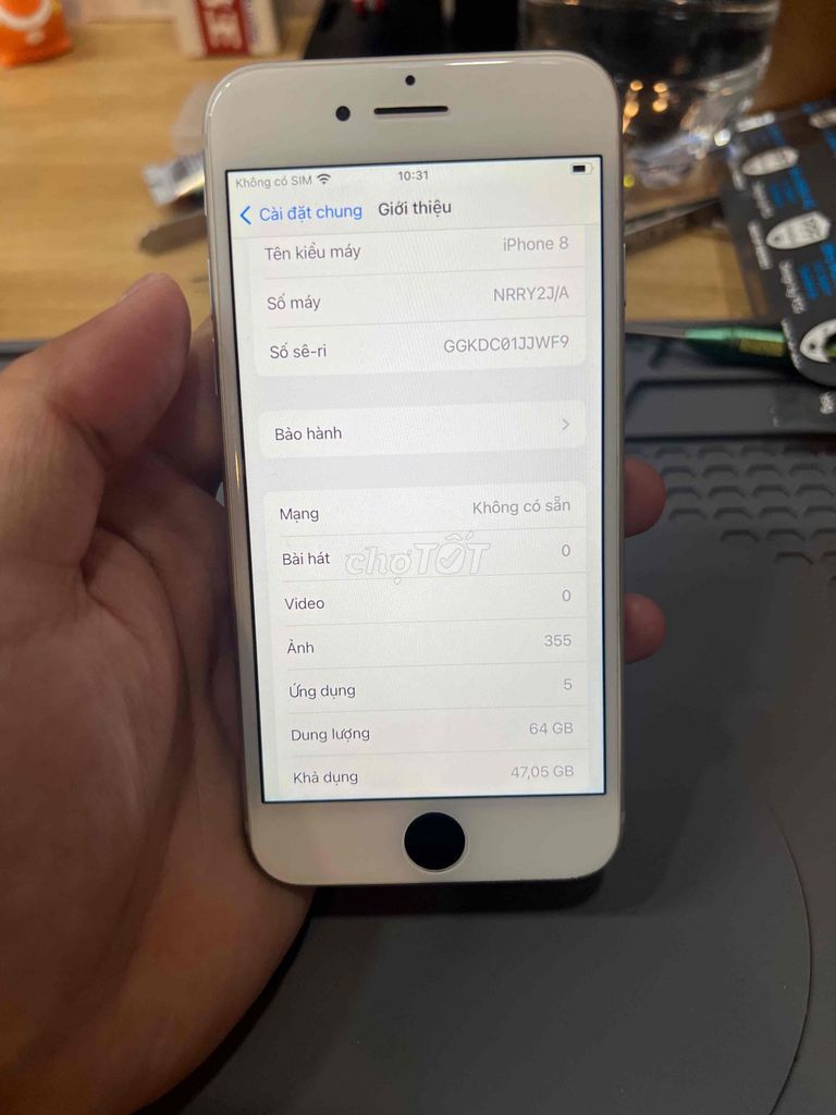 Apple iPhone 8 64GB Trắng, màn zin full chức năng. Mua bán Điện thoại tại Quận 10 Tp Hồ Chí Minh được đăng bởi Vương Nguyễn hình 1