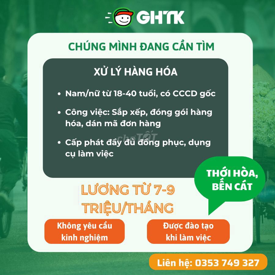 [MỸ PHƯỚC-THỚI HÒA-BẾN CÁT] 5 XỬ LÝ HÀNG HÓA