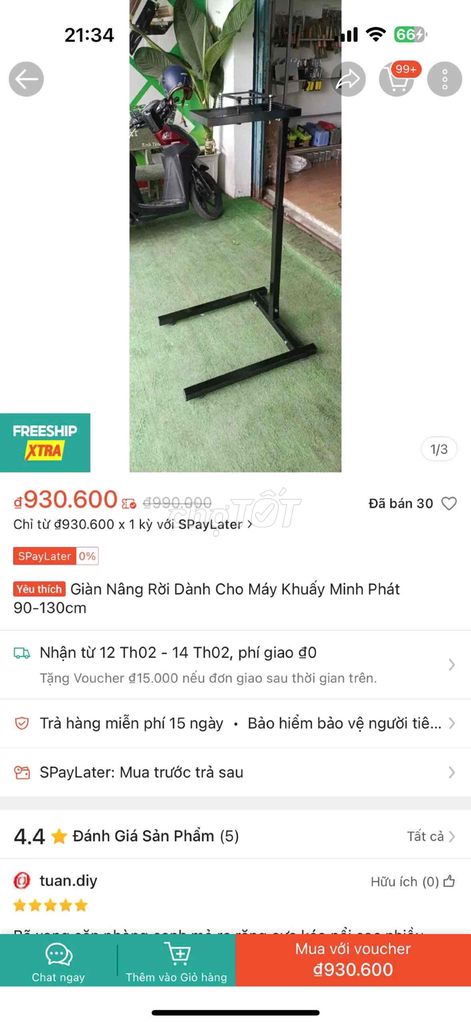 Giàn nâng rời dành cho máy khuấy 90-130cm