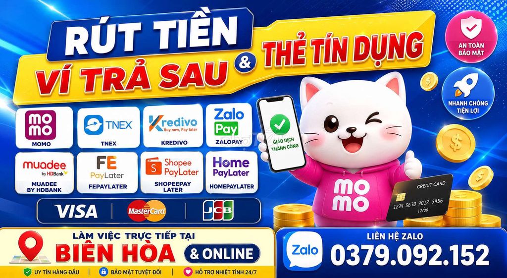 Ví Trả Sau & Thẻ Tín Dụng Biên Hòa. Dịch vụ tại Thành phố Biên Hòa Đồng Nai được đăng bởi PAYMENT CENTER  hình 1