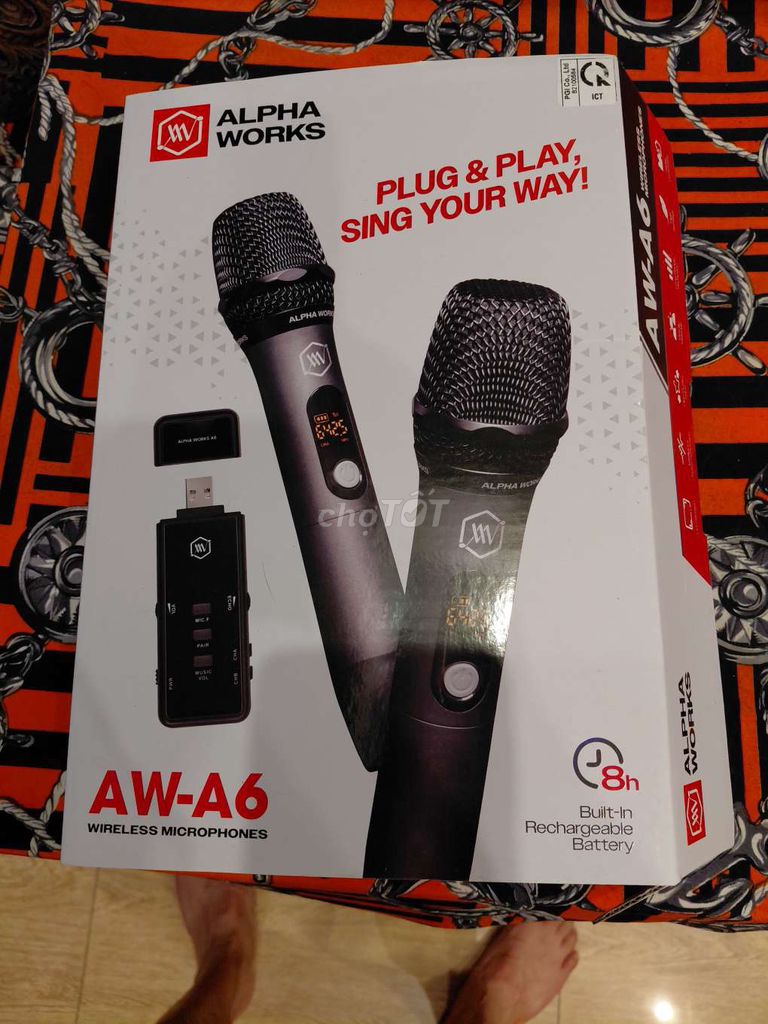 Micro không dây Alpha Works AW-A6 Đen. Mua bán Tivi, Âm thanh tại Quận Lê Chân Hải Phòng được đăng bởi thanh lý đồ bán giá chuẩn không mặc cả  hình 1