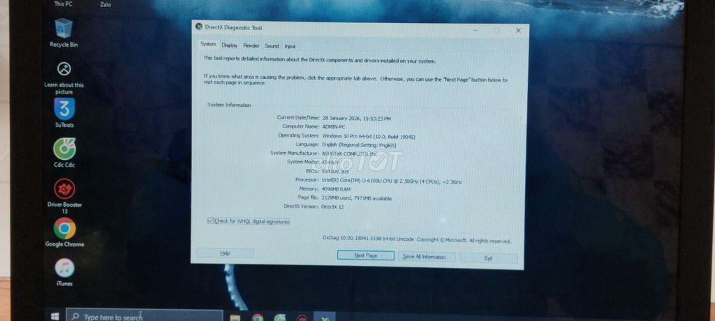 ASUS X541U i3-6100U 15.6 inch 4GB/128GB. Mua bán Laptop tại Thành phố Thủ Đức Tp Hồ Chí Minh được đăng bởi Phongnamrom hình 1