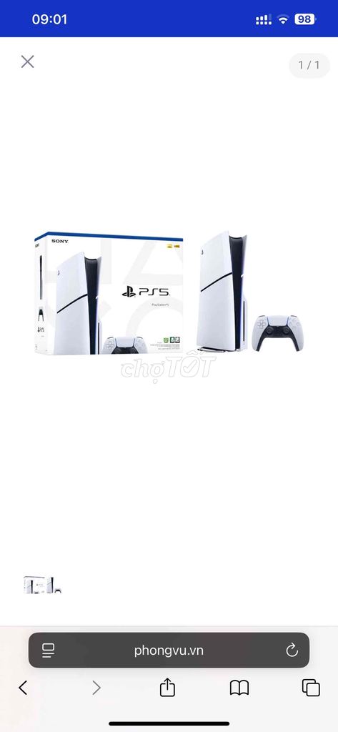 Máy chơi game Sony PlayStation 5 slim2118 a01Trắng. Mua bán Thiết bị chơi game tại Quận Cẩm Lệ Đà Nẵng được đăng bởi Trần Đình Quốc Nguyên hình 1