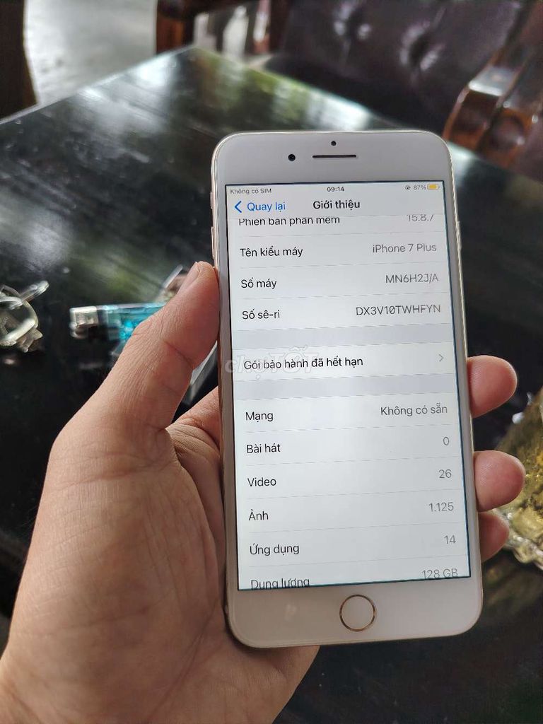 Apple iPhone 7 Plus 128GB Vàng hồng Đã sử dụng. Mua bán Điện thoại tại Thị xã Bến Cát Bình Dương được đăng bởi Anh Việt hình 1