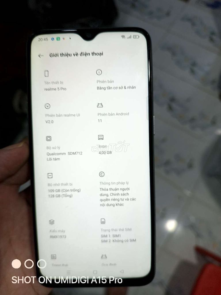 Realme 5 Pro 128GB. Mua bán Điện thoại tại Quận 8 Tp Hồ Chí Minh được đăng bởi tam duc hình 1