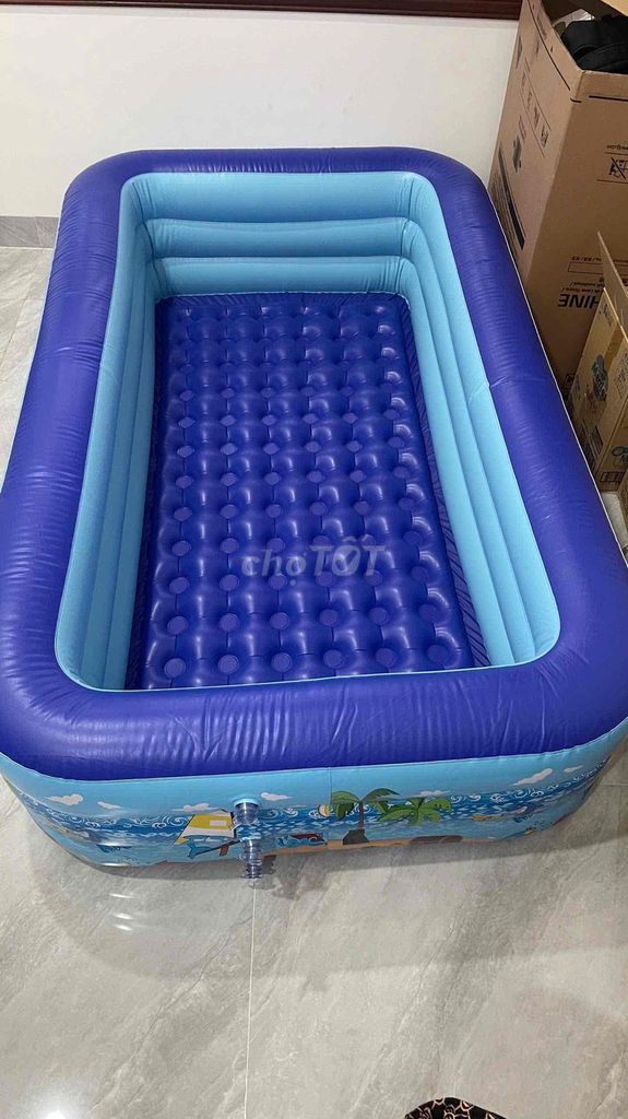 Phao bơi 2m1 Xanh dương 3 tầng nhựa. Mua bán Đồ thể thao, Dã ngoại tại Thành phố Buôn Ma Thuột Đắk Lắk được đăng bởi nam hình 1