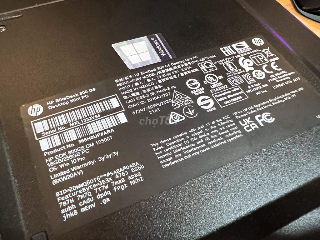 HP EliteDesk 800 G6 Mini PC - Chuẩn USA - 16GB RAM