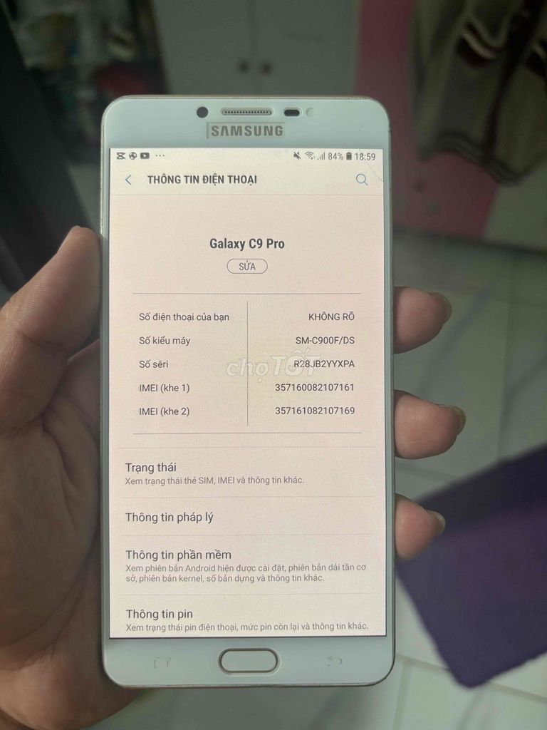 Samsung Galaxy C9 Pro 64GB Vàng Đã qua sử dụng. Mua bán Điện thoại tại Thành phố Bà Rịa Bà Rịa - Vũng Tàu được đăng bởi thanh lý hình 1